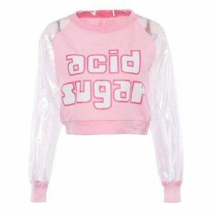 Acid Sugar Top: Y2K Aesthetic Clothing for Trendy Coquette Styles