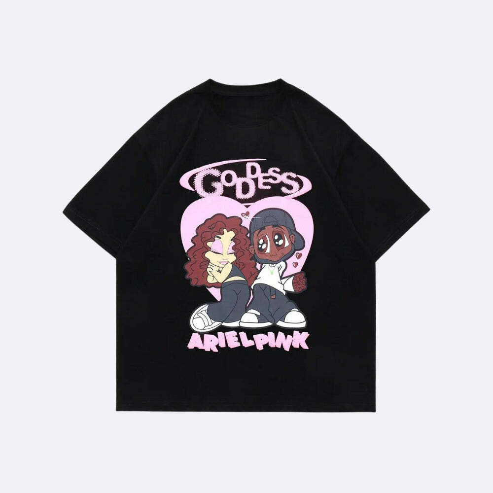 Aesthetic Ariel Pink Cute Couple Tee - Y2K Graphic Style Outfit