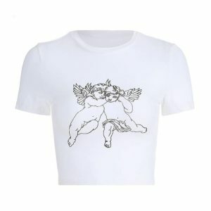 Angel White Top - Y2K Aesthetic Clothing for Coquette Style Lovers