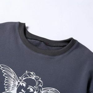 Angelic Y2K Sweatshirt: Coquette Aesthetic for Trendy Outfits