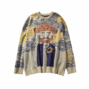 Artistic Soul Sweater: Y2K Aesthetic Clothing for Unique Styles