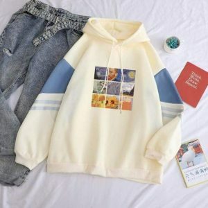 Artsy Van Gogh Hoodie - Y2K Aesthetic Clothing for Unique Styles