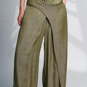 Asymmetrical Wide Leg Pants - Y2K Aesthetic & Coquette Style Fashion