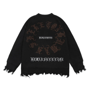 Bat Wings Cozy Knit: Y2K Aesthetic Top for Unique Fashion Styles