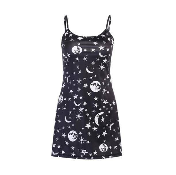 Black Moon Dress: Y2K Aesthetic Coquette Style for Trendy Outfits