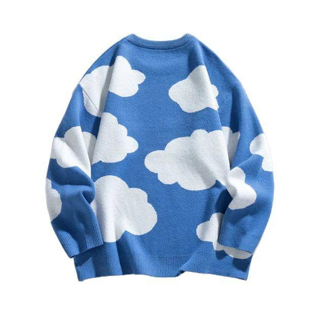 Blue Sky Sweater: Y2K Aesthetic Coquette Style for Trendy Outfits