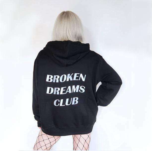 Broken Dreams Club Hoodie - Y2K Aesthetic, Coquette Style, Unique Fashion