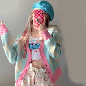 Candy Floss Pastel Sweater - Y2K Aesthetic Coquette Style Clothing