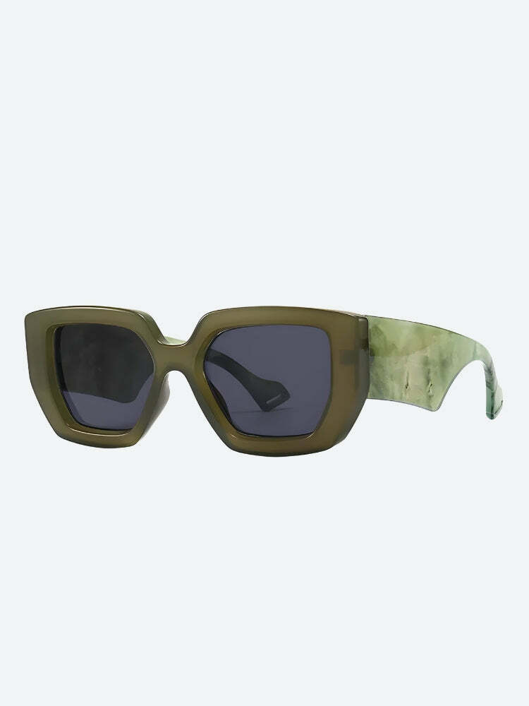 Casualcore Oversized Square Sunglasses for Y2K & Aesthetic Outfits