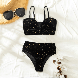 Celestial Y2K Aesthetic Swimsuit - Coquette Style for Trendy Outfits