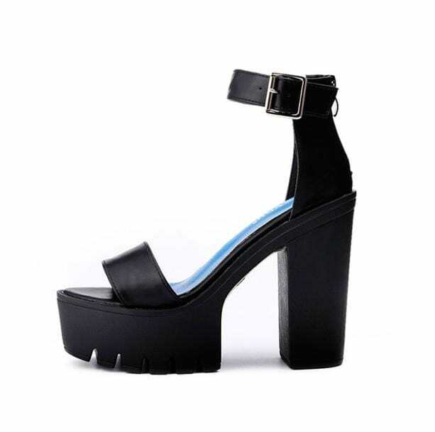 Chic Chunky High Heels for Y2K Aesthetic & Coquette Style Outfits