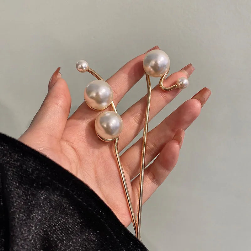 Chic Pearl Hair Pins for Y2K Aesthetic & Coquette Style Outfits