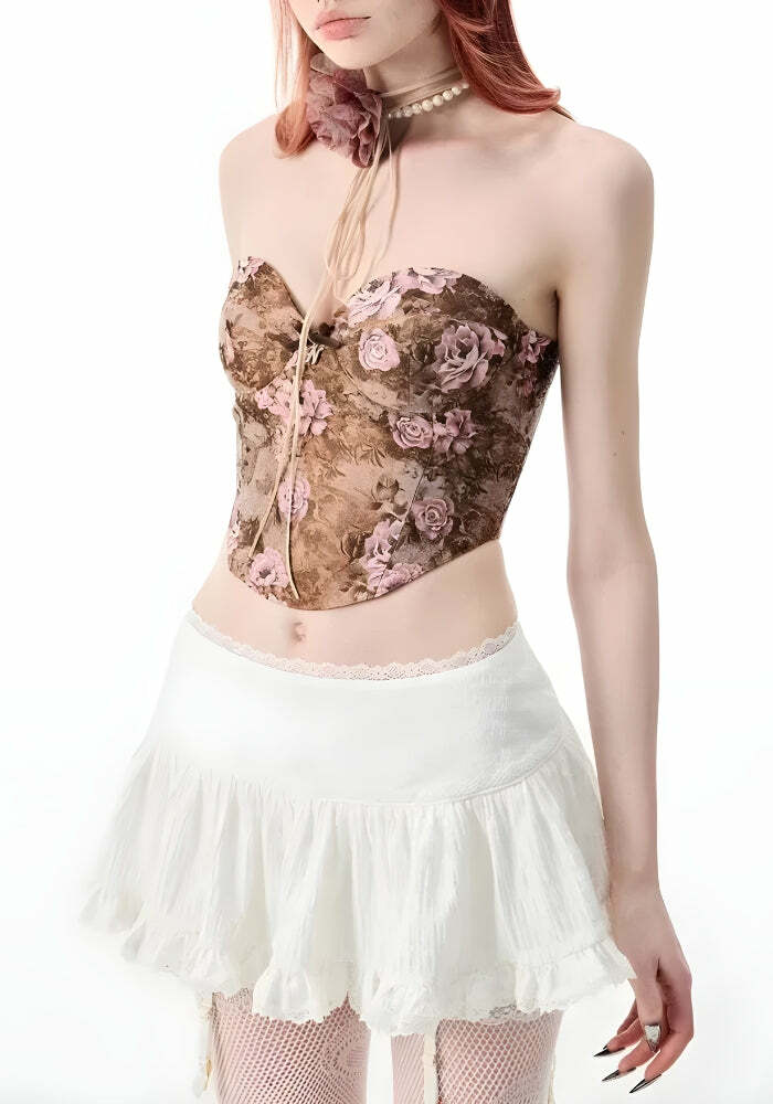 Coquette Ruffled Lace Mini Skirt - Y2K Aesthetic Clothing Essential