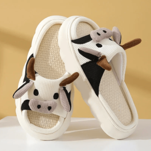 Coquette Y2K Cow Slippers: Trendy Aesthetic Footwear for Unique Styles