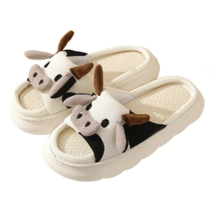 Coquette Y2K Cow Slippers: Trendy Aesthetic Footwear for Unique Styles