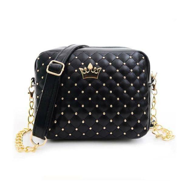 Crown Quilted Handbag - Y2K Aesthetic Coquette Style Accessory