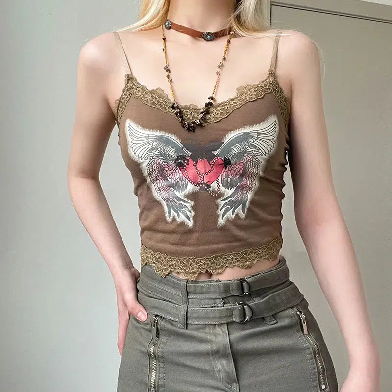 Fairy Grunge Angel Wings Top - Y2K Aesthetic Clothing for Unique Styles