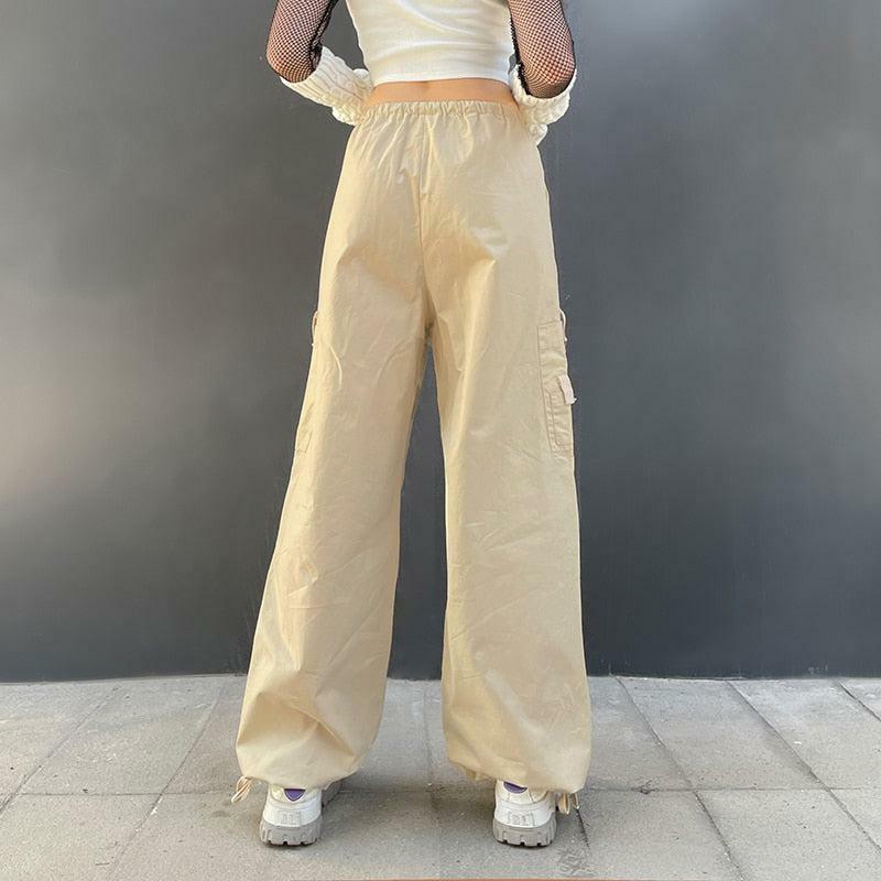 Fairy Grunge Drawstring Parachute Pants - Y2K Aesthetic Clothing