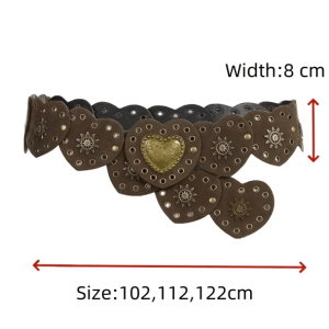 Fairycore Heart Buckle Belt - Y2K Aesthetic Coquette Clothing Accessory