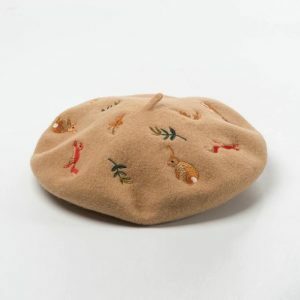 Forest French Beret: Y2K Aesthetic Coquette Style Accessory