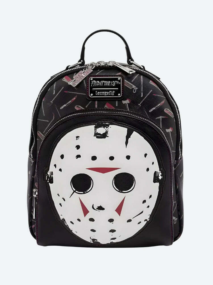 Goth Friday the 13th Aesthetic Backpack for Y2K and Coquette Styles