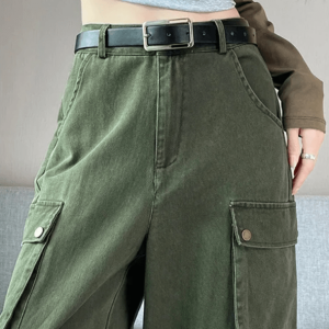 Grassy Green Cargo Jeans - Y2K Aesthetic Clothing for Trendy Outfits