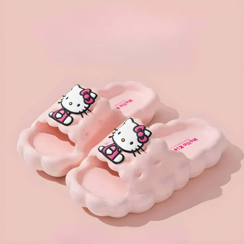 Hello Kitty Cloud Slippers - Y2K Aesthetic Coquette Style Footwear