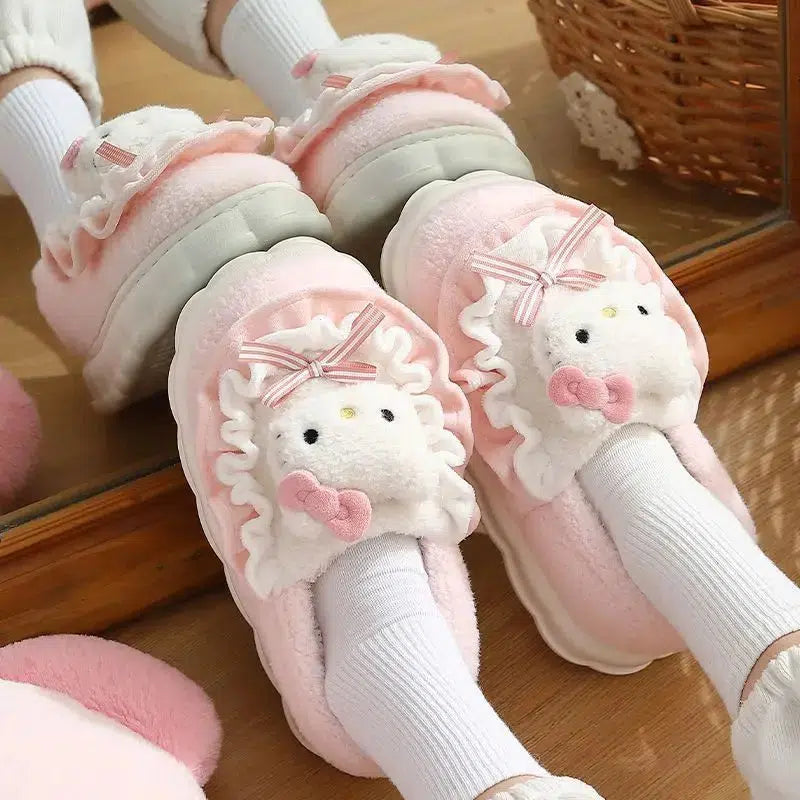 Hello Kitty Slippers: Y2K Aesthetic Coquette Style Footwear