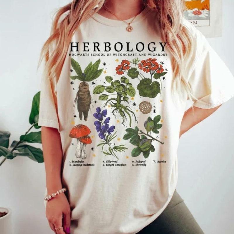 Herbology Tee: Y2K Aesthetic Top for Coquette and Soft Girl Styles