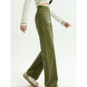 High Waist Corduroy Pants - Y2K Aesthetic Clothing for Trendy Outfits