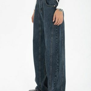 High Waisted Wide Leg Jeans - Y2K Aesthetic & Coquette Style Essential