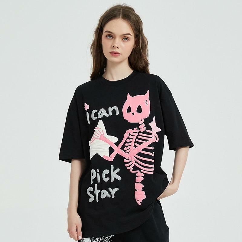 I Can Pick Star Tee - Y2K Aesthetic Graphic Top for Trendy Outfits