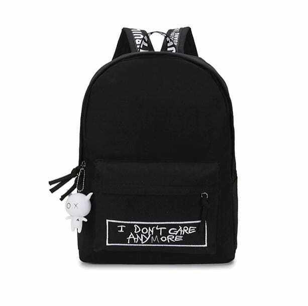 I Don't Care Anymore Y2K Aesthetic Backpack - Trendy Coquette Style