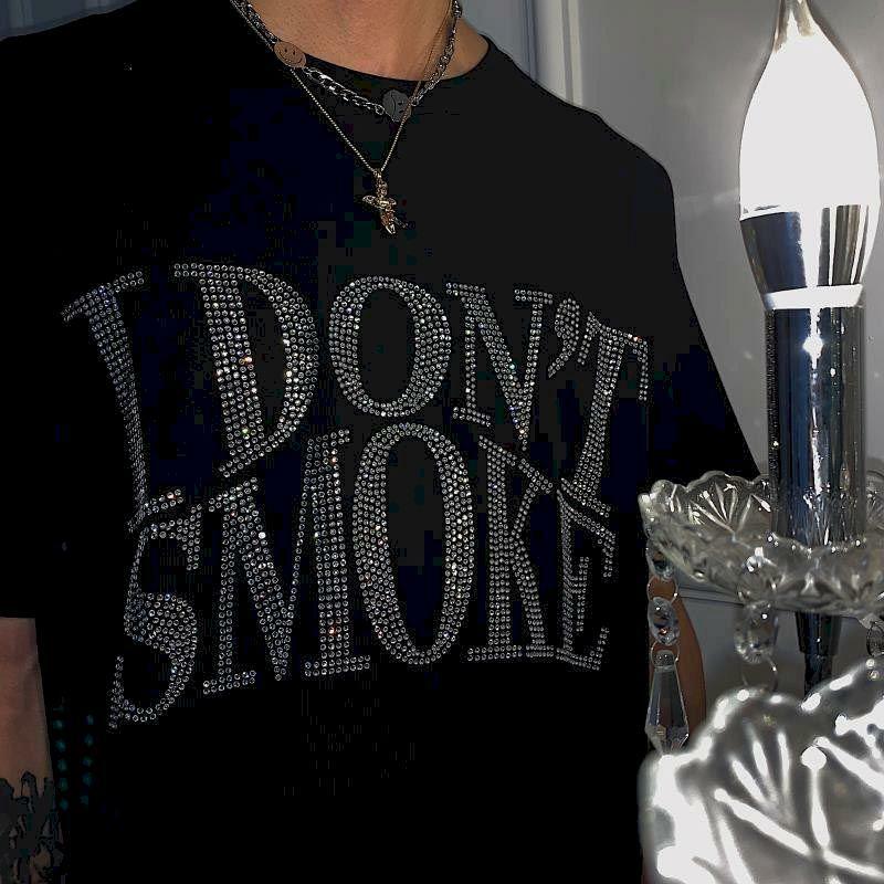 I Don't Smoke Tee - Y2K Aesthetic Graphic Shirt for Trendy Outfits