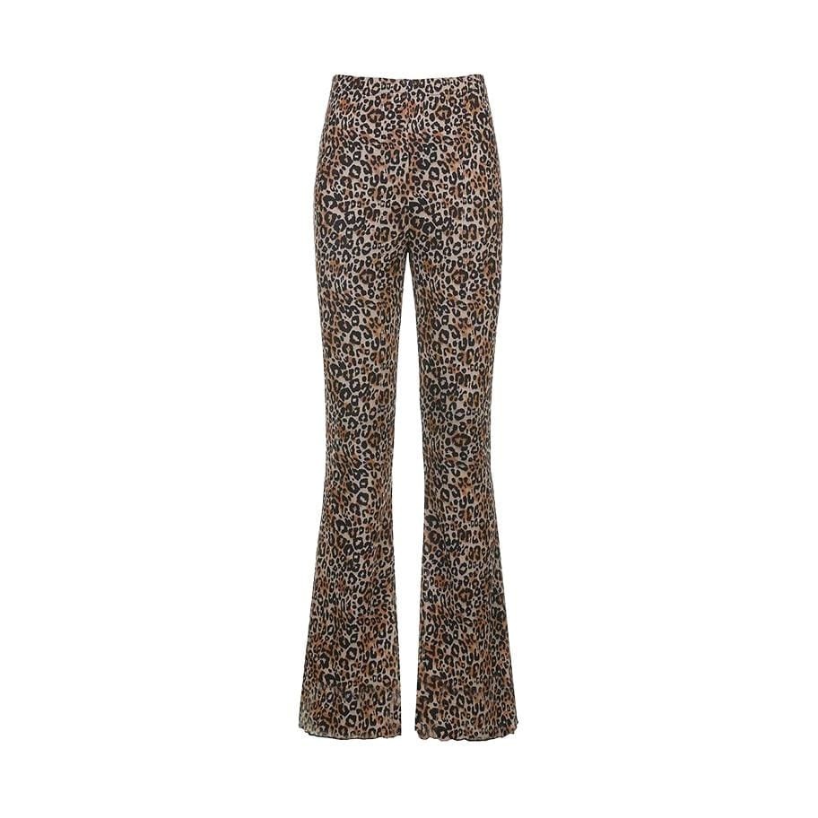 Indie Leopard Print Pants - Y2K Aesthetic Clothing for Unique Styles