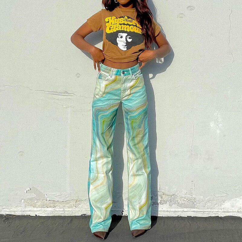 Indie Tie Dye Pants - Y2K Aesthetic Clothing for Unique Style Lovers