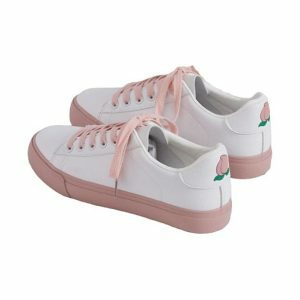 Just Peachy Y2K Sneakers: Trendy Coquette Aesthetic Footwear