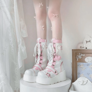 Kawaii Platform Boots: Y2K Aesthetic Footwear for Trendy Outfits