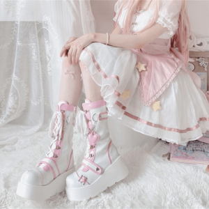 Kawaii Platform Boots: Y2K Aesthetic Footwear for Trendy Outfits