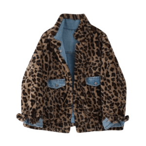 Leopard Print Reversible Jacket - Y2K Aesthetic Coquette Style