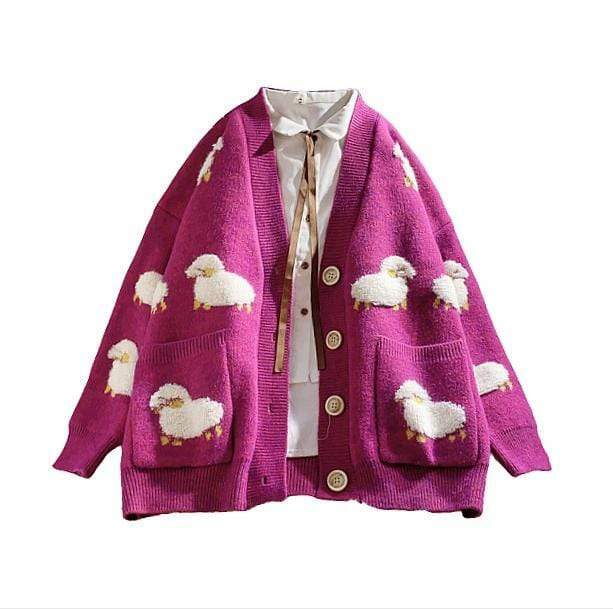 Little Lamb Cardigan: Y2K Aesthetic Coquette Style for Trendy Outfits