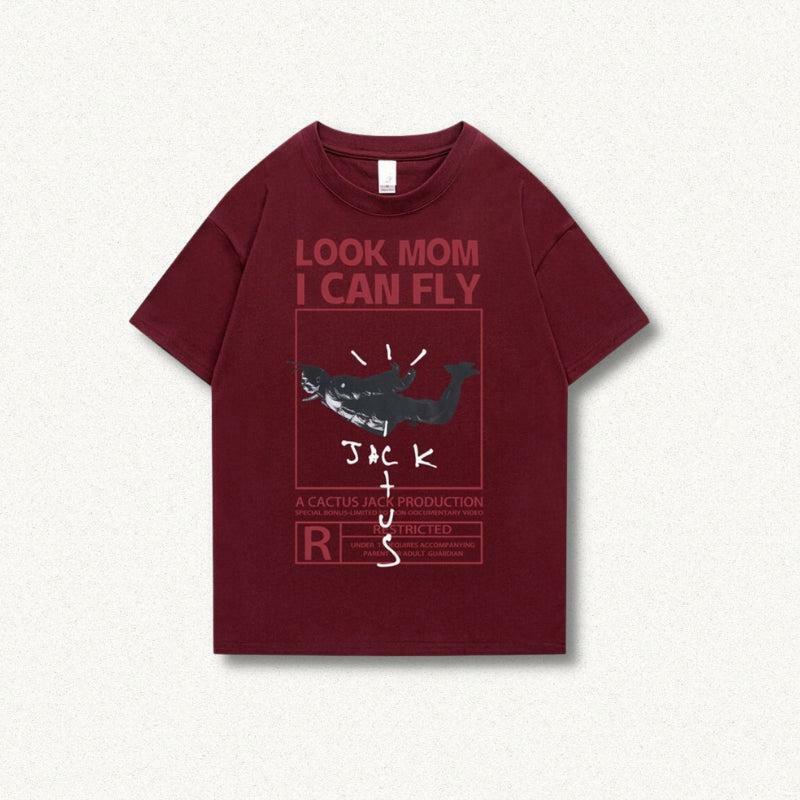 Look Mom I Can Fly Tee - Y2K Aesthetic Graphic Shirt for Trendy Styles