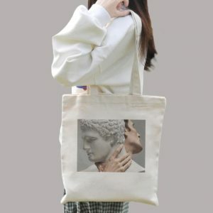 Michelangelo Tote Bag: Y2K Aesthetic, Coquette Style, Trendy Fashion