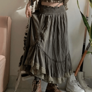 Muddy Goblincore Skirt - Y2K Aesthetic Clothing for Unique Styles