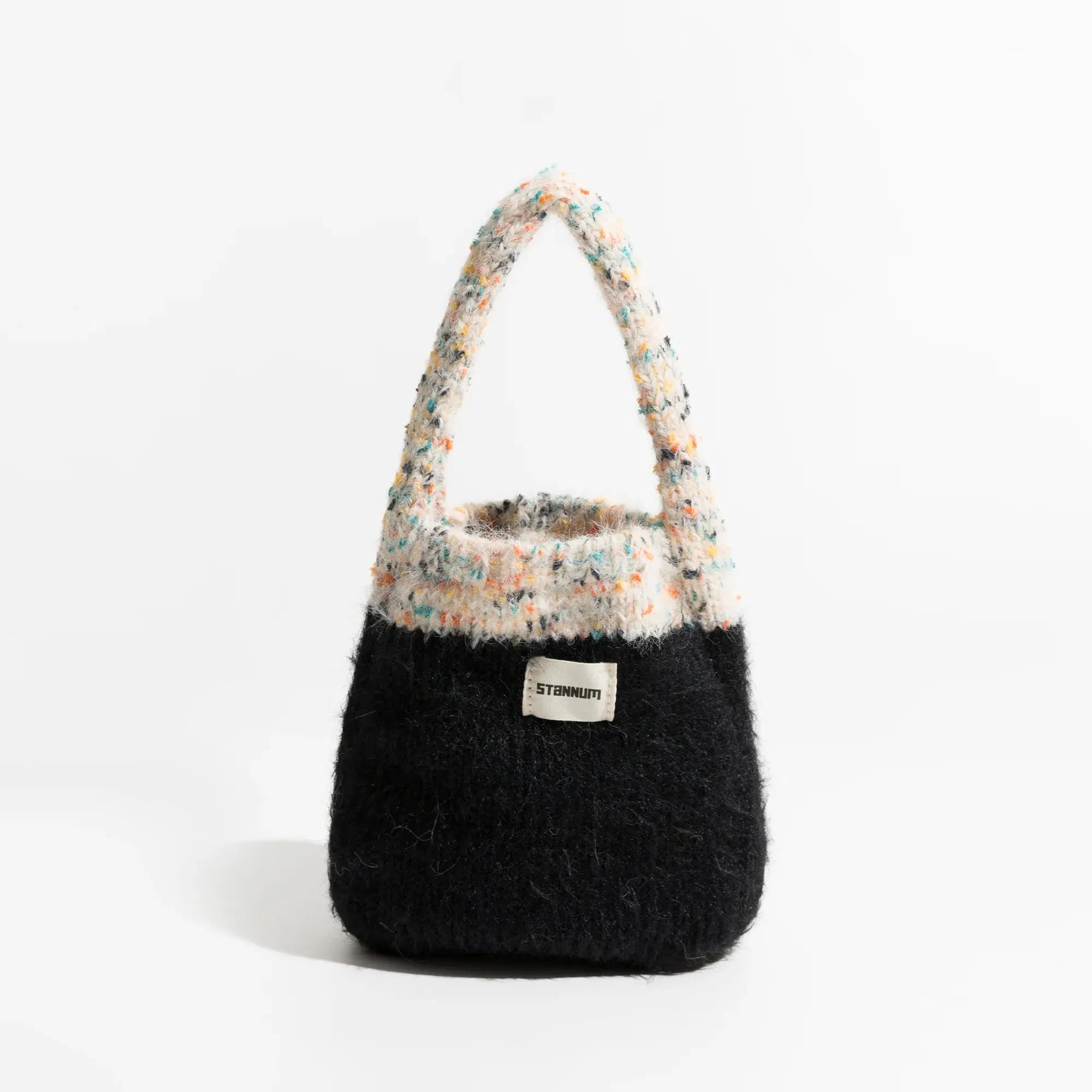 Multicolor Knitted Bucket Bag - Y2K Aesthetic & Coquette Style Essential