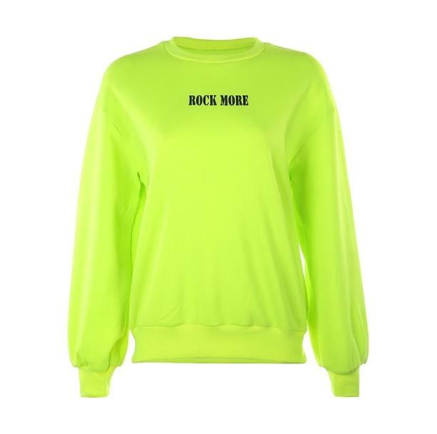 Neon Green Y2K Sweatshirt: Trendy Coquette Aesthetic Clothing