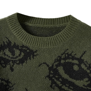 Open Eye Sweater: Y2K Aesthetic Clothing for Unique Style Lovers