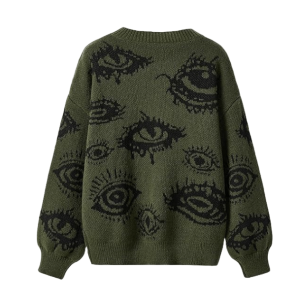 Open Eye Sweater: Y2K Aesthetic Clothing for Unique Style Lovers