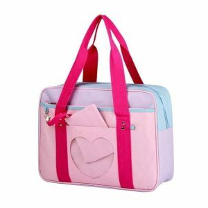 Pastel Book Bag: Y2K Aesthetic, Coquette Style, Trendy Fashion Accessory