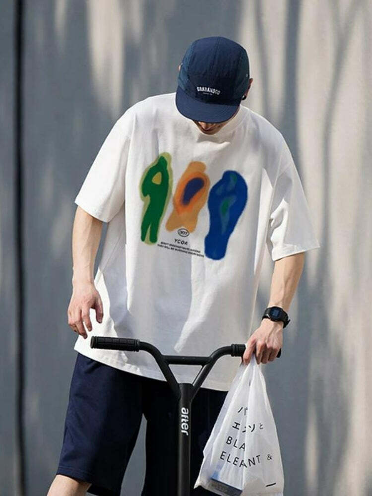 People in Aura Graphic Tee - Y2K Aesthetic Clothing for Unique Styles